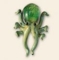 Green and Yellow Glass Octopus