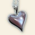 Sterling Silver and Pink Mother of Pearl Inlay Necklace