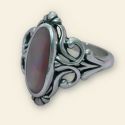 Sterling Silver and Pink Mother of Pearl Inlay Ring