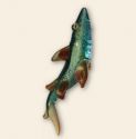 Multicolor Glass Shark Pendant 1